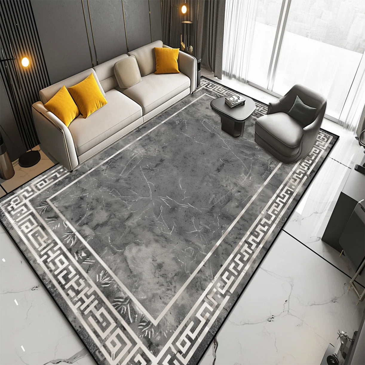 Navak Carpet New Nordic Style Carpets for Living Room Grey Purple Modern Room Decor Large Rug Home Non-slip Entrance Door Mat Bedroom Tapete