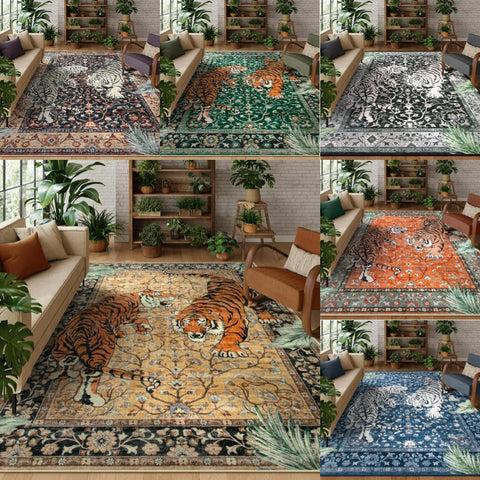 Navak Teppich, Dschungel-Tiger-Teppich für Wohnzimmer, Dekoration, Schlafzimmer, Nachttisch, weicher Fußteppich, Freizeit, Balkon, Bodenmatte, Couchtischmatte, Fußmatte, Geschenk