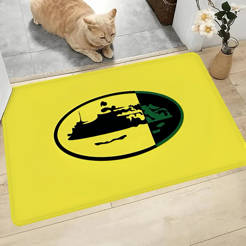 Navak Carpet Devil's Island English Floor Bathroom Mat Kids Room Bedroom Decoration Balcony Anti-Slip Doormat Living Room Bedside Area Rugs