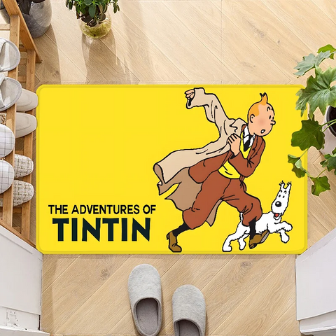 Navak Carpet Fußmatte mit dem Motiv „Die Abenteuer von Tim und Struppi“, rutschfest, waschbar, für Küche, Flur, Badezimmer, Badematten
