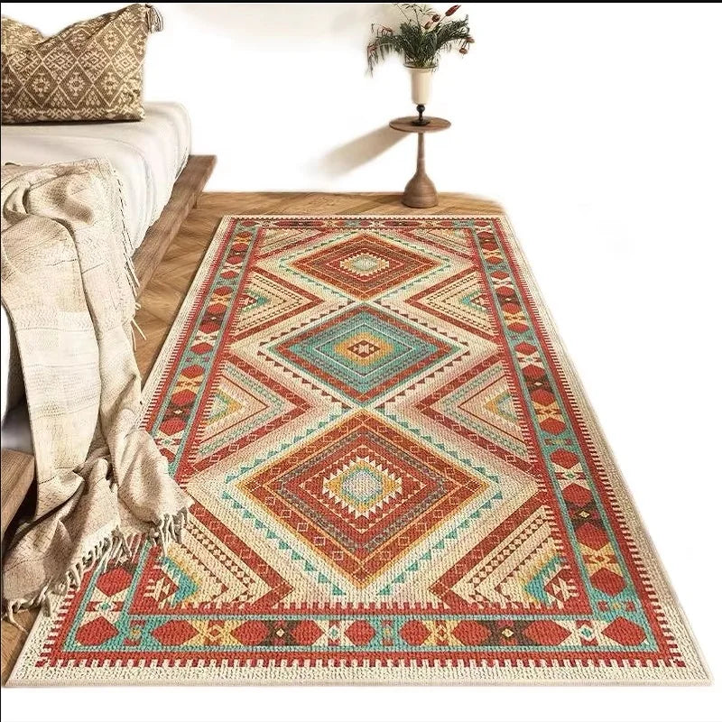 Navak Carpet Exclusive Picks Nordischer Bohemian-Teppich, hochwertige Nachttischdecke fürs Schlafzimmer, leichte, luxuriöse Anti-Rutsch-Matte fürs Wohnzimmer, Heimdekoration