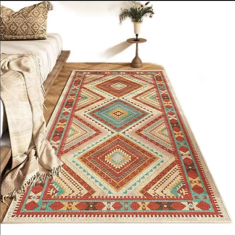 Navak Carpet Exclusive Picks Nordischer Bohemian-Teppich, hochwertige Nachttischdecke fürs Schlafzimmer, leichte, luxuriöse Anti-Rutsch-Matte fürs Wohnzimmer, Heimdekoration