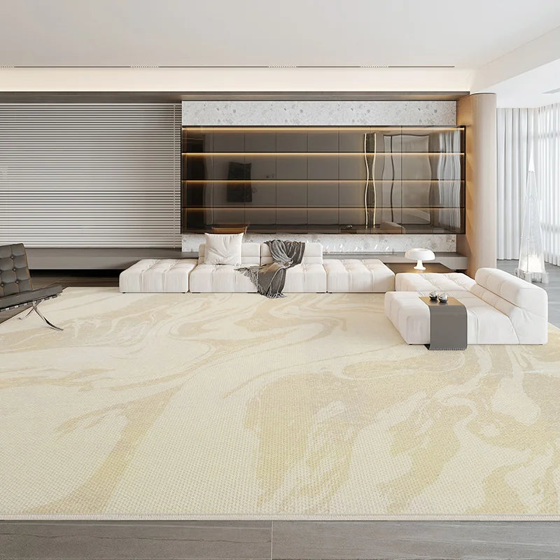 Navak Teppich, großflächige Schlafzimmerdekoration, rutschfester Teppich, cremefarbener Stil, Teppiche für Wohnzimmer, flauschige, weiche Lounge-Bodenmatte, dicker Plüschteppich