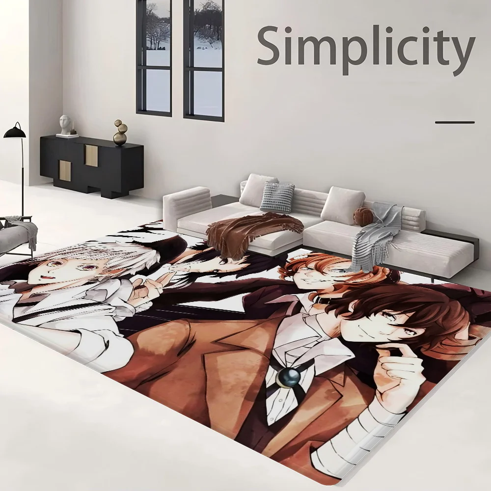 Navak Carpet Bungo Stray Dogs Zimmermatten Retro Multiple Choice Wohnzimmer Küchenteppich Rutschfester Willkommensteppich