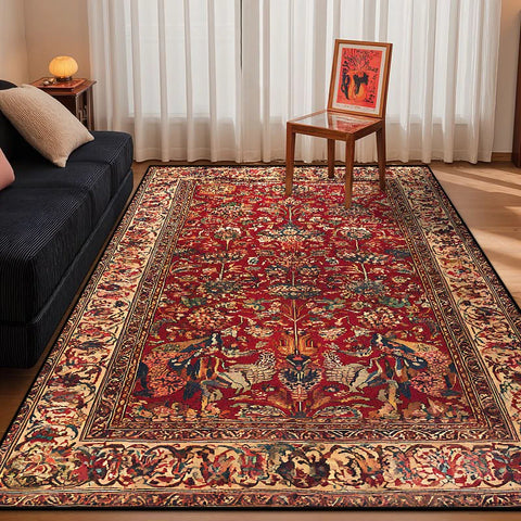 Navak-Teppich im persischen Stil, Retro-Dekoration, für Zuhause, Wohnzimmer, große Größe, rutschfeste Fußmatten für den Eingangsbereich, leicht zu reinigen, weicher Schlafzimmerteppich