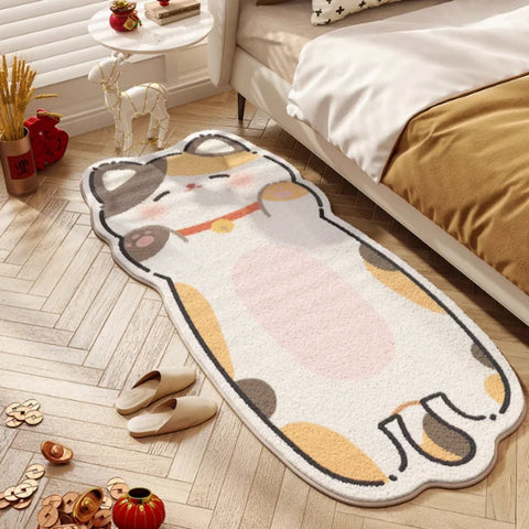 Navak Carpet Exclusive Picks Moderner Teppich aus Kunstkaschmir mit Cartoon-Katze – weicher Kinderteppich für Schlafzimmer, Sofa, Wohnzimmer, Spielzimmer, gemütliche Heimdekoration