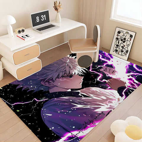 Navak Teppich Hunter X Hunter Anime Flurteppich rutschfeste Waschküchenmatte Wäschedekor Balkon Kind Wohnzimmer Toilettenteppich