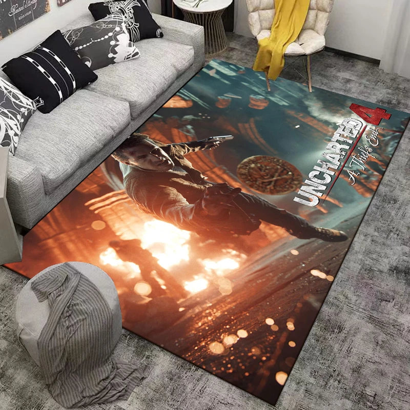 Navak Carpet Game-Uncharted Area Rug,Carpet for Home Living Room Bedroom Sofa Doormat Kitchen Decor,Non-slip Floor Mat Home Accessories
