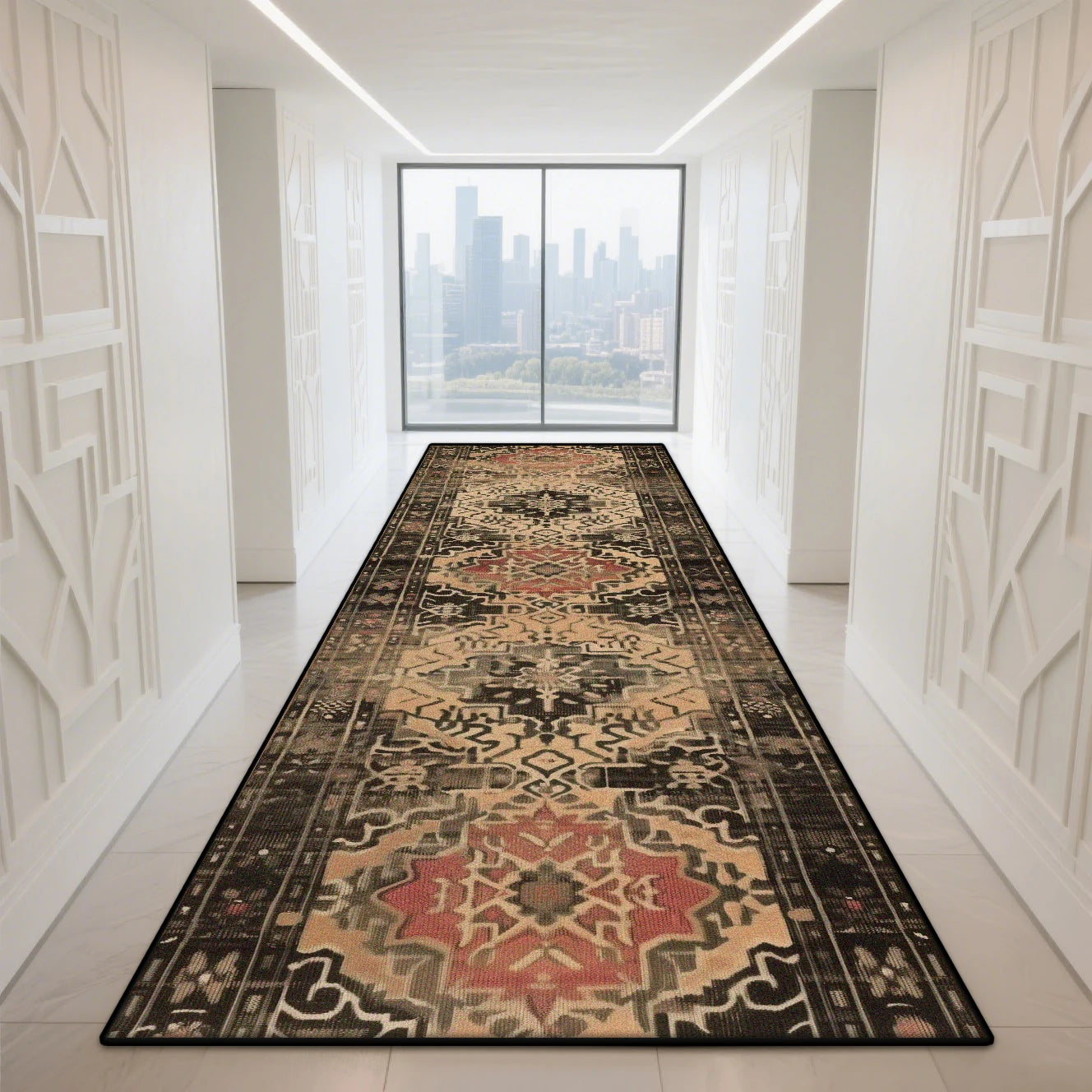 Navak Carpet Morocco Hall Corridor Carpet Non-slip Washable Home Runner Stairway Rug Outdoors Aisle The Long Corridor Mat Customizable Lobby