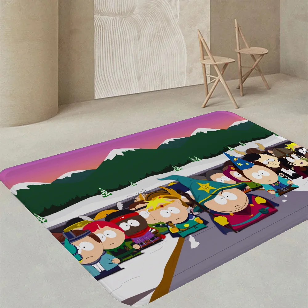 Navak Carpet Amine S-South Cartoon P-Park Fußmatte, waschbar, rutschfest, für Wohnzimmer, Sofa, Stühle, Fußmatte, Küchenfußmatte, Teppich