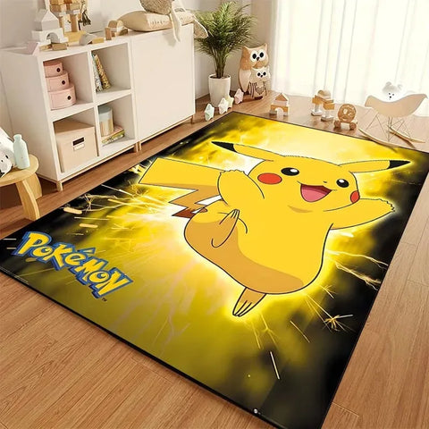 Navak Carpet Daily Picks New Cartoon Pokemon Pikachu Rug Living Room Bedroom Carpet Bedside Bathroom Floor Mat Area Rug Kid's Room Home Decor