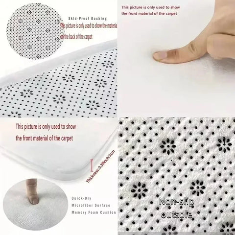 Navak Teppich 3D-Kassetten-Musikband-Fußmatte, Flanell-Teppich für Badezimmer, rutschfeste Toiletten-Fußmatten, Heimeingang, Retro-Dekor-Teppiche