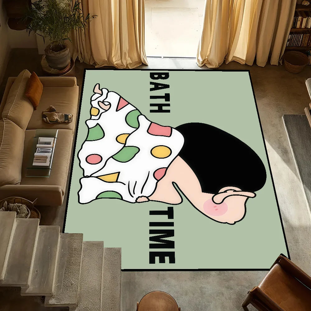 Navak Teppich, rutschfest, süß, C-chan, Küche, C-Crayon, S-Shin, Schlafzimmer, getufteter Teppich, Cartoon-Teppich, Zeit, lustig, Bad, Wohnzimmer, Eingangsdekoration