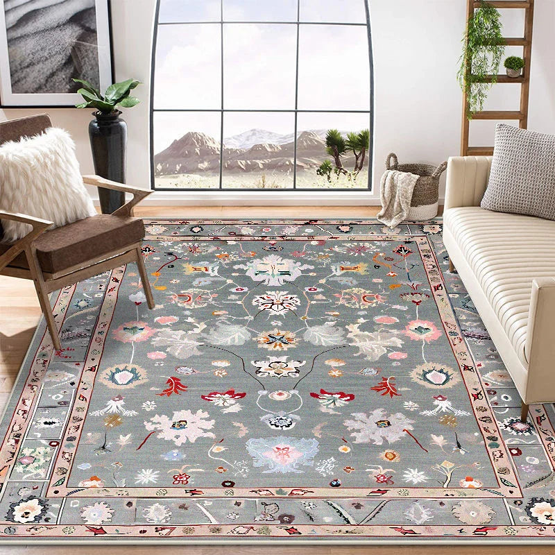 Navak Teppich, flauschig, kurz, großflächig, für Wohnzimmer, persische Retro-Dekoration, für Zuhause, Schlafzimmer, 200 x 300 cm, Lounge, Nachttisch, rutschfeste Fußmatten