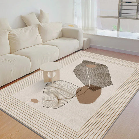 Navak Carpet Exclusive Picks Nordischer einfacher geometrischer Kristallsamt-Teppich, großer Teppich, Wohnzimmermatte, Familiensofa, Balkon, Korridor, rutschfeste dekorative Teppiche