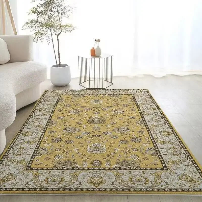 Navak Carpet Retro European Bohemian Carpet Artistic Creative Bedroom Rugs Easy Care Bedside Rug