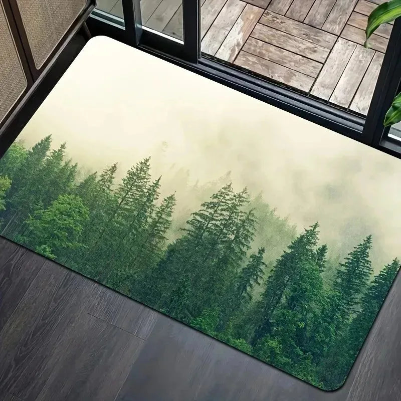 Navak Carpet 1 Stück Küchenteppich mit Milu-Hirschmuster, rutschfeste Fußmatten für Zuhause, Pop-Design, Badezimmerteppich, Badematte, Teppich für Zuhause, Waschbecken, Wäschedekor