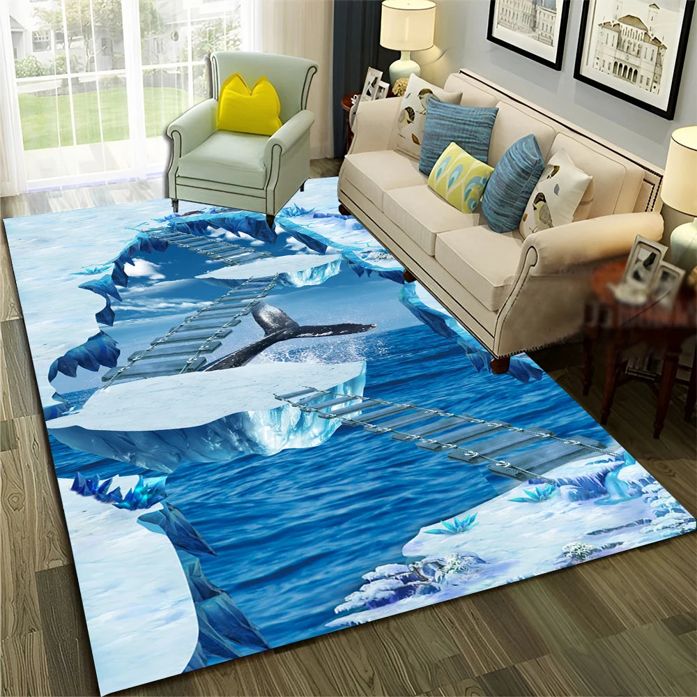 Navak Teppich, 3D-Illusion, Vision, Halluzination, HD-Teppich für Zuhause, Wohnzimmer, Schlafzimmer, Sofa, Fußmatte, Dekor, Kinderbereich, Teppich, rutschfeste Bodenmatte