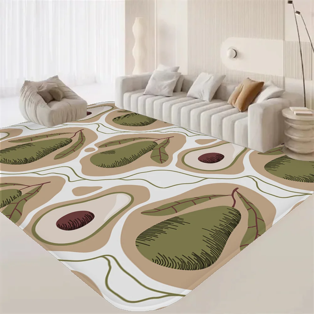 Navak Carpet Avocado Room Mats Retro Multiple Choice Living Room Kitchen Rug Non-Slip Welcome Rug