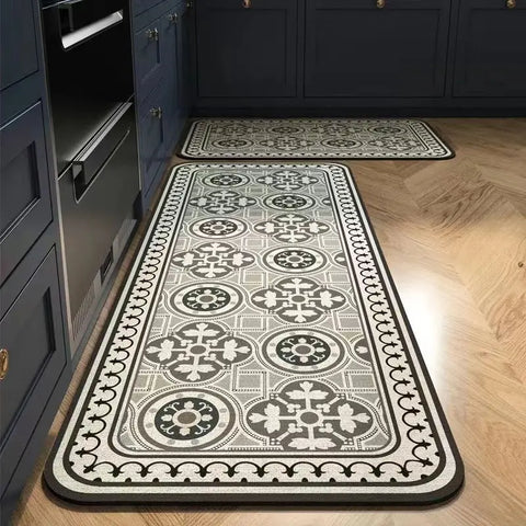 Navak Teppich Küchenteppich Langlebig Fußmatte für den Hauseingang Bodenmatte Rutschfester Haushaltswaschbarer Teppich Wohnkultur Teppiche