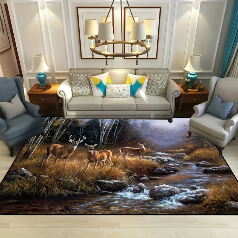 Navak Teppich, maschinenwaschbare Fußmatte aus Polyester, 1 Stück, Kristallflor-Teppich für die Dekoration von Zuhause, Wohnzimmer und Schlafzimmer