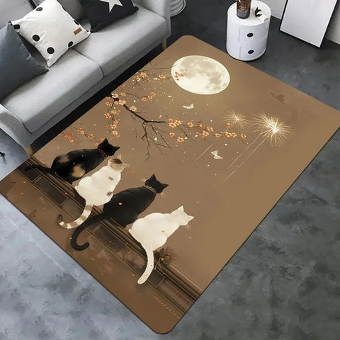 Navak Carpet 1 Stück Küchenteppich mit Hühnermuster, rutschfeste Fußmatten für Zuhause, Pop-Design, Badezimmerteppiche, Badematte, Teppich für Zuhause, Waschbecken, Wäschedekor