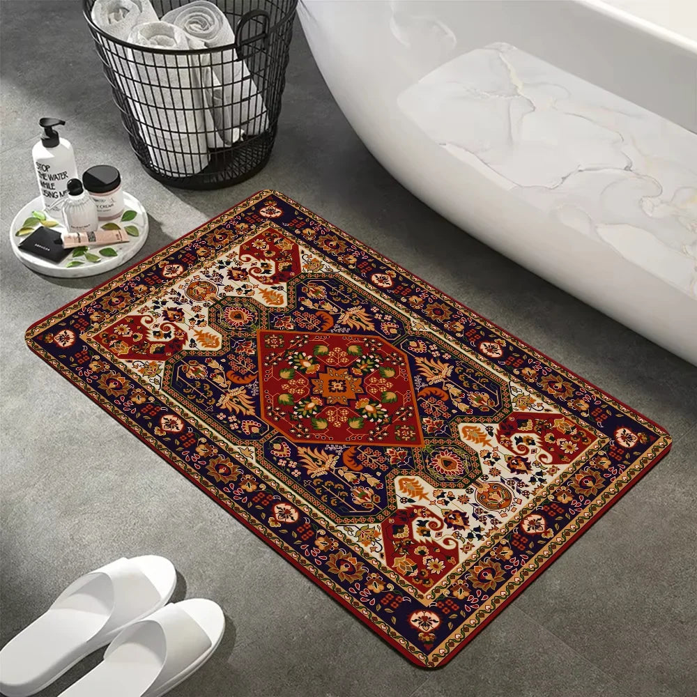 Navak Teppich Türkei Persisch Böhmische Zimmer Matten Anti-Rutsch Absorbieren Wasser Lange Streifen Kissen Schlafzimmer Matte Willkommen Fußmatte
