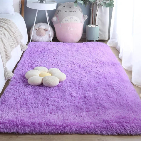 Navak Carpet Exclusive Picks Solid Color Plush Carpet Children's Bedroom Soft Fluffy Mat Living Room Baby Room Nursery Playroom Decorated Area Carpet