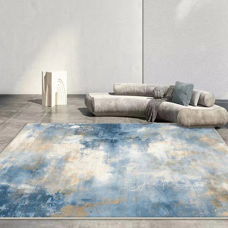 Navak Teppich Nordischer abstrakter Teppich Wohnzimmer Rendering Dekoration Sofa Blau Großflächige Teppiche Outdoor Aktive Rutschfeste Matte Anpassbar