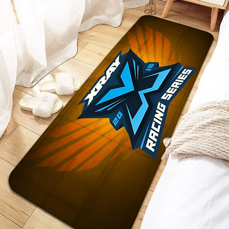 Navak Carpet Fußmatte mit XRAY-Rennwagen-Logo, rutschfest, waschbar, Bodenteppich für Küche, Wohnzimmer, Eingangsbereich, Flur, Badezimmer, Fußmatte, Heimdekoration