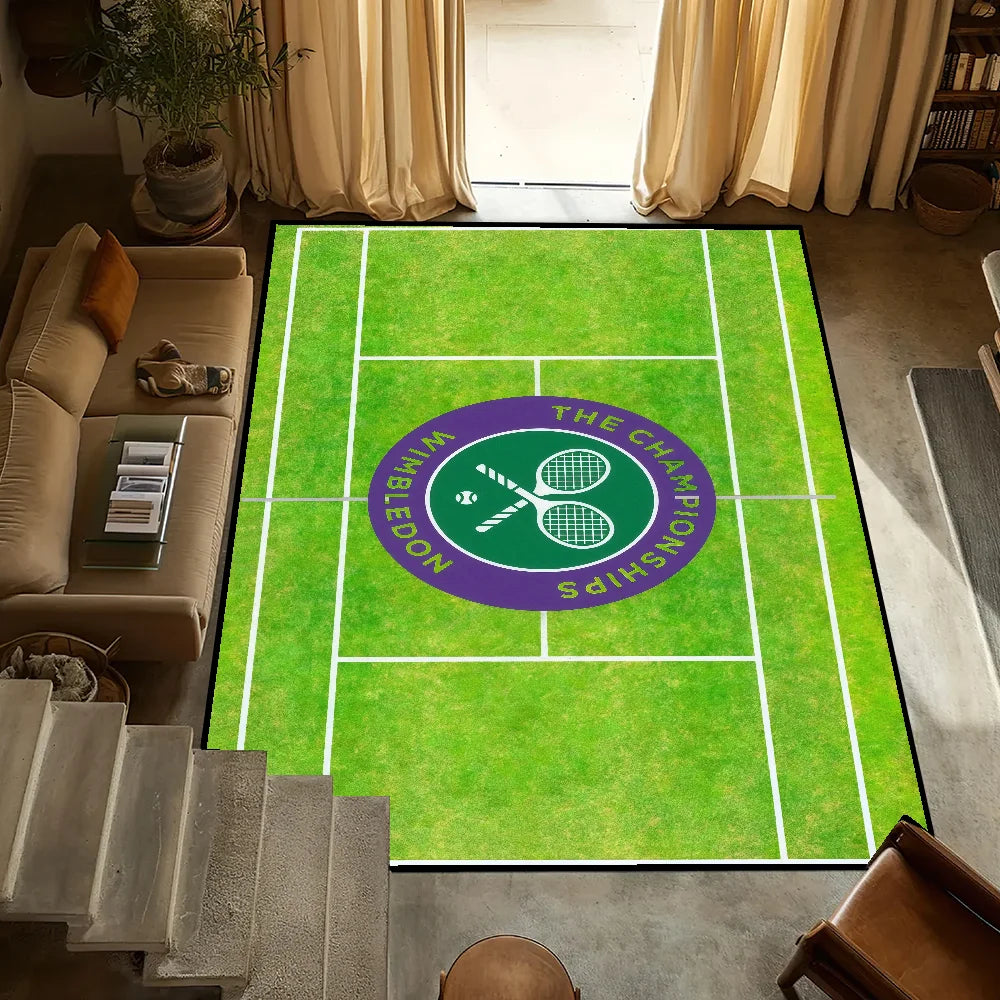Navak Teppich kleiner Teppich Anti-Rutsch Küche W-Wimbledon Schlafzimmer Handgefertigter cooler Tufted Teppich Wohndesign Meisterschaftszimmer Eingangsdekoration