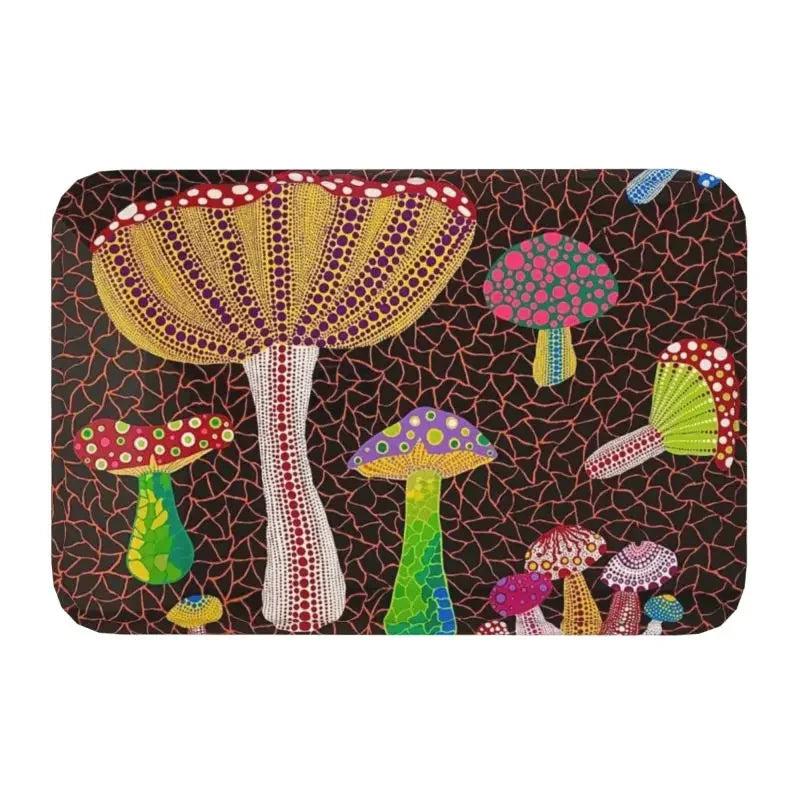 Navak Carpet Custom Yayoi Kusama Abstrakte Malerei Fußmatte Rutschfeste Eingangsbereich Badezimmer Küche Tür Bodenmatte Garage Teppich Fußpolster
