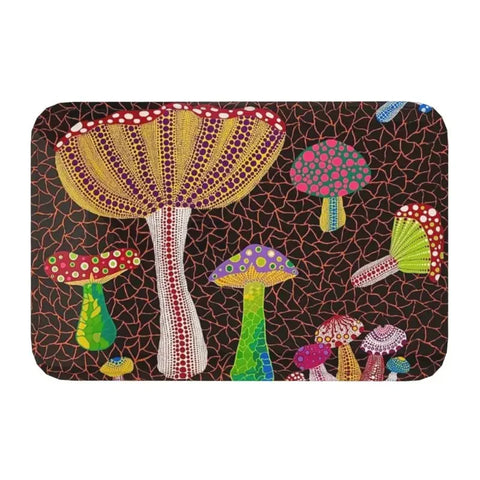 Navak Carpet Custom Yayoi Kusama Abstrakte Malerei Fußmatte Rutschfeste Eingangsbereich Badezimmer Küche Tür Bodenmatte Garage Teppich Fußpolster