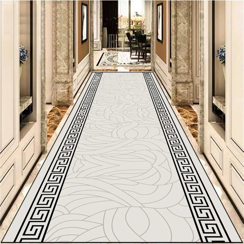 Navak Teppich Europäische Dekoration Langer Korridorteppich Wunderschöne Flurteppiche Rutschfester Treppenteppich Home Runner Gangbodenmatte Anpassbar