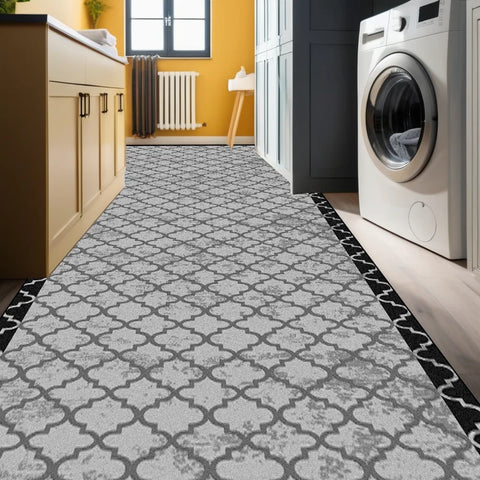 Navak Teppich Moderner geometrischer Flurteppich Küchendekor Rutschfeste Läuferteppiche Badezimmer Durchgangs-Eingangstürmatte Hotellobby Lange Teppiche
