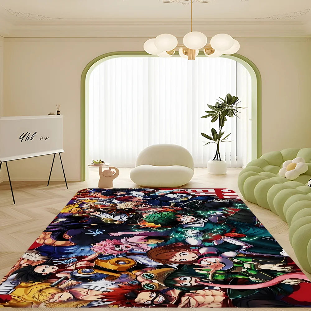 Navak Carpet My Hero Academia Hallway Carpet Retro Multiple Choice Living Room Kitchen Rug Non-Slip Welcome Rug