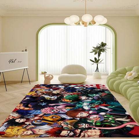 Navak Carpet My Hero Academia Hallway Carpet Retro Multiple Choice Living Room Kitchen Rug Non-Slip Welcome Rug