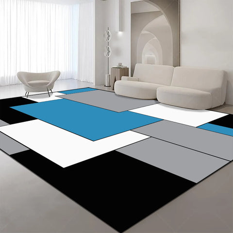 Navak Carpet Luxury Geometric Large Living Room Carpet Home Decoration Nordic Style Rugs for Bedroom Soft Non-slip Sofa Side Mat for Children