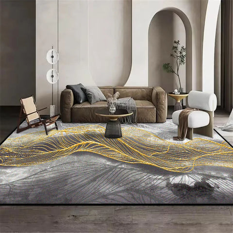Navak Teppich Nordische Großflächenteppiche für die Wohnzimmerdekoration, Heimteppich, rutschfester Schlafzimmer-Nachttischteppich, waschbare Kinderspiel-Bodenmatte
