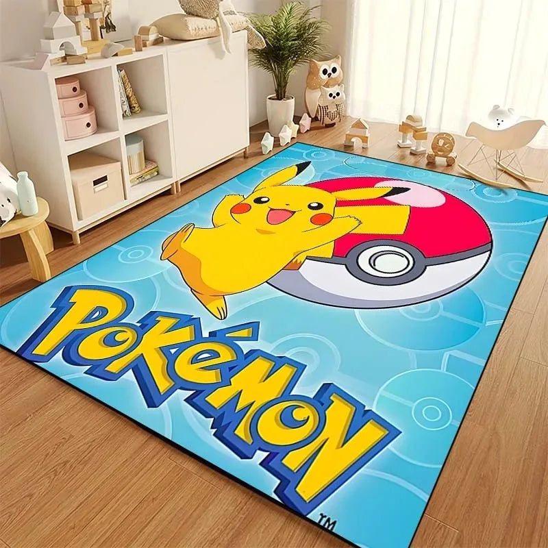 Navak Carpet Daily Picks New Cartoon Pokemon Pikachu Rug Living Room Bedroom Carpet Bedside Bathroom Floor Mat Area Rug Kid's Room Home Decor