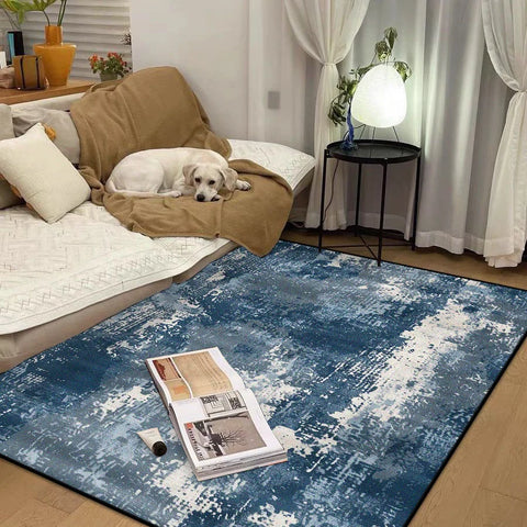 Navak Teppich, abstrakter, einfacher Stil, großer Teppich für das Wohnzimmer, leicht zu reinigen, rutschfest, Raumdekor, Lounge-Teppich, weich, waschbar, Couchtischmatte