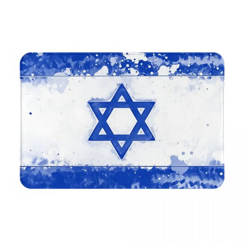 Navak Teppich Israel Flagge Anti-Rutsch-Fußmatte Bodenmatte Sandkratzteppich Teppich für Küche Eingang Zuhause Badezimmer Wohnzimmer Footpad Matten