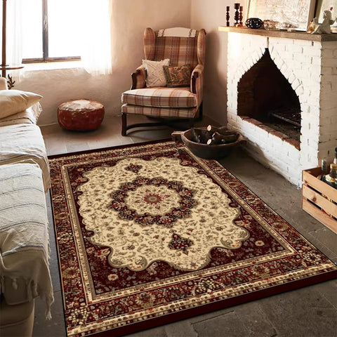 Navak Teppich, Bohemian Schlafzimmer Nachttisch Weicher Teppich Großflächiger Teppich für Wohnzimmer Zimmerdekor Rutschfeste Fußmatten Eingangstürmatte im persischen Stil