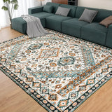Navak Carpet Orhopui Area Rug, waschbarer Teppich, niedriger Flor, maschinenwaschbar, Vintage-Teppiche für Wohnzimmer, für Schlafzimmer, Küche, Wäscheservice, Home Office,