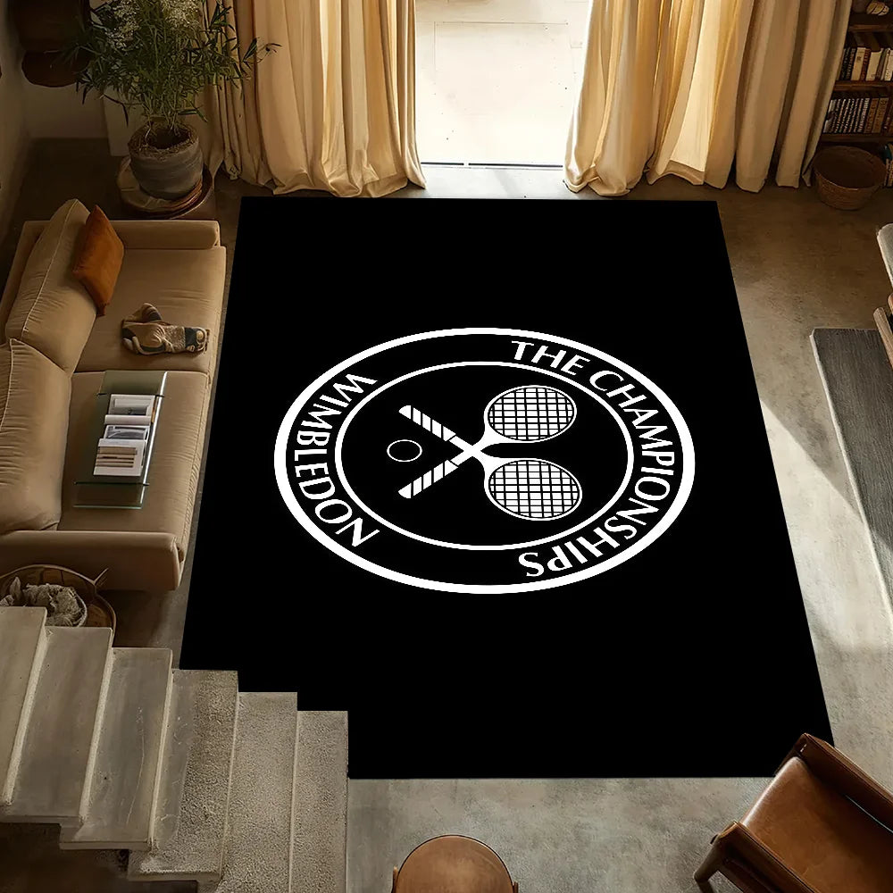 Navak Teppich kleiner Teppich Anti-Rutsch Küche W-Wimbledon Schlafzimmer Handgefertigter cooler Tufted Teppich Wohndesign Meisterschaftszimmer Eingangsdekoration