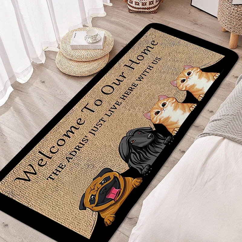 Navak Teppich, Teppich für Schlafzimmer, schöne Fußmatte für Haustiere, Katzen und Hunde, Eingangsbereich, Fußmatte, individueller Wohnzimmer-/Flur-/Badezimmerteppich, Küchenzubehör