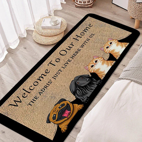 Navak Teppich, Teppich für Schlafzimmer, schöne Fußmatte für Haustiere, Katzen und Hunde, Eingangsbereich, Fußmatte, individueller Wohnzimmer-/Flur-/Badezimmerteppich, Küchenzubehör