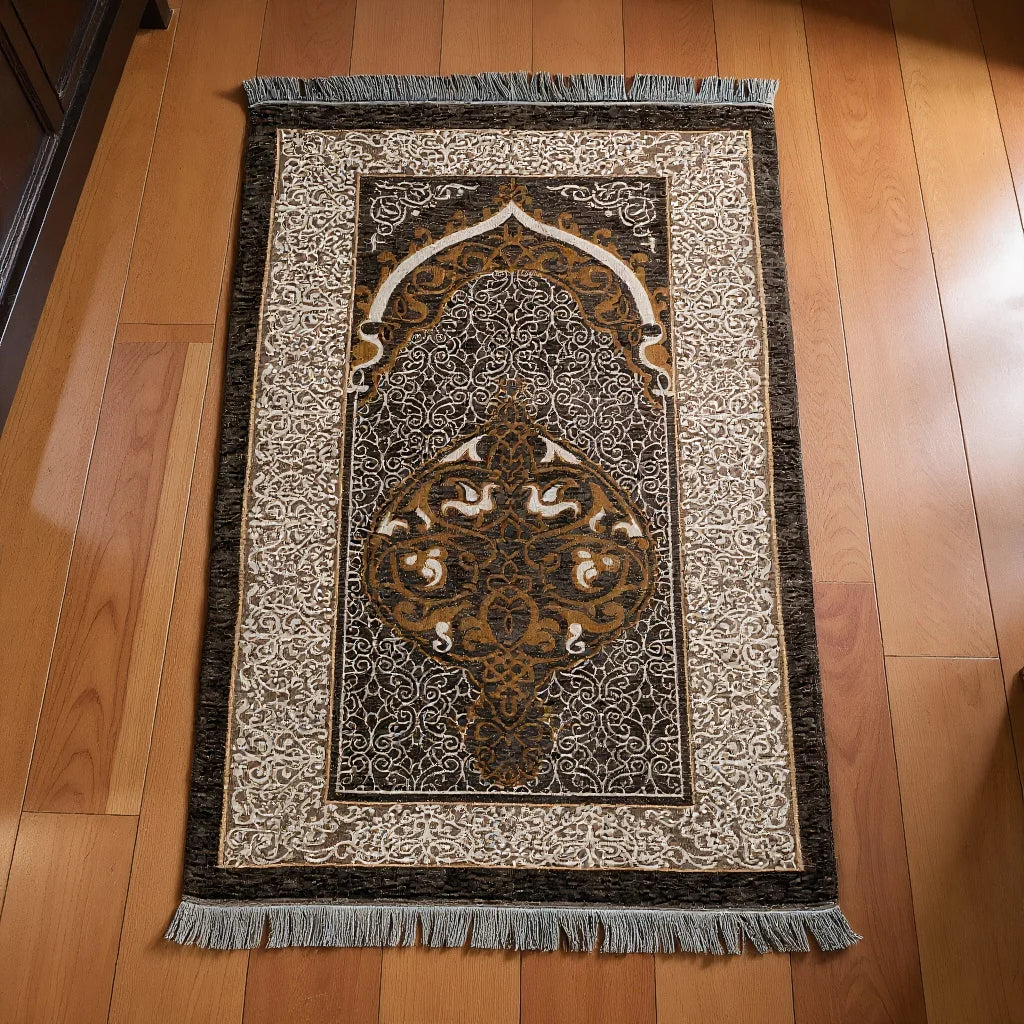 Navak Carpet Portable Prayer Mat for Muslim - Foldable Islamic Prayer Rug with  Chenille Fabric, Easy to Clean & Durable