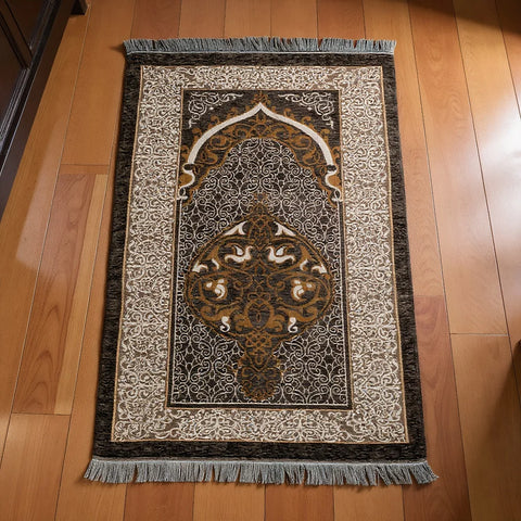 Navak Carpet Portable Prayer Mat for Muslim - Foldable Islamic Prayer Rug with  Chenille Fabric, Easy to Clean & Durable