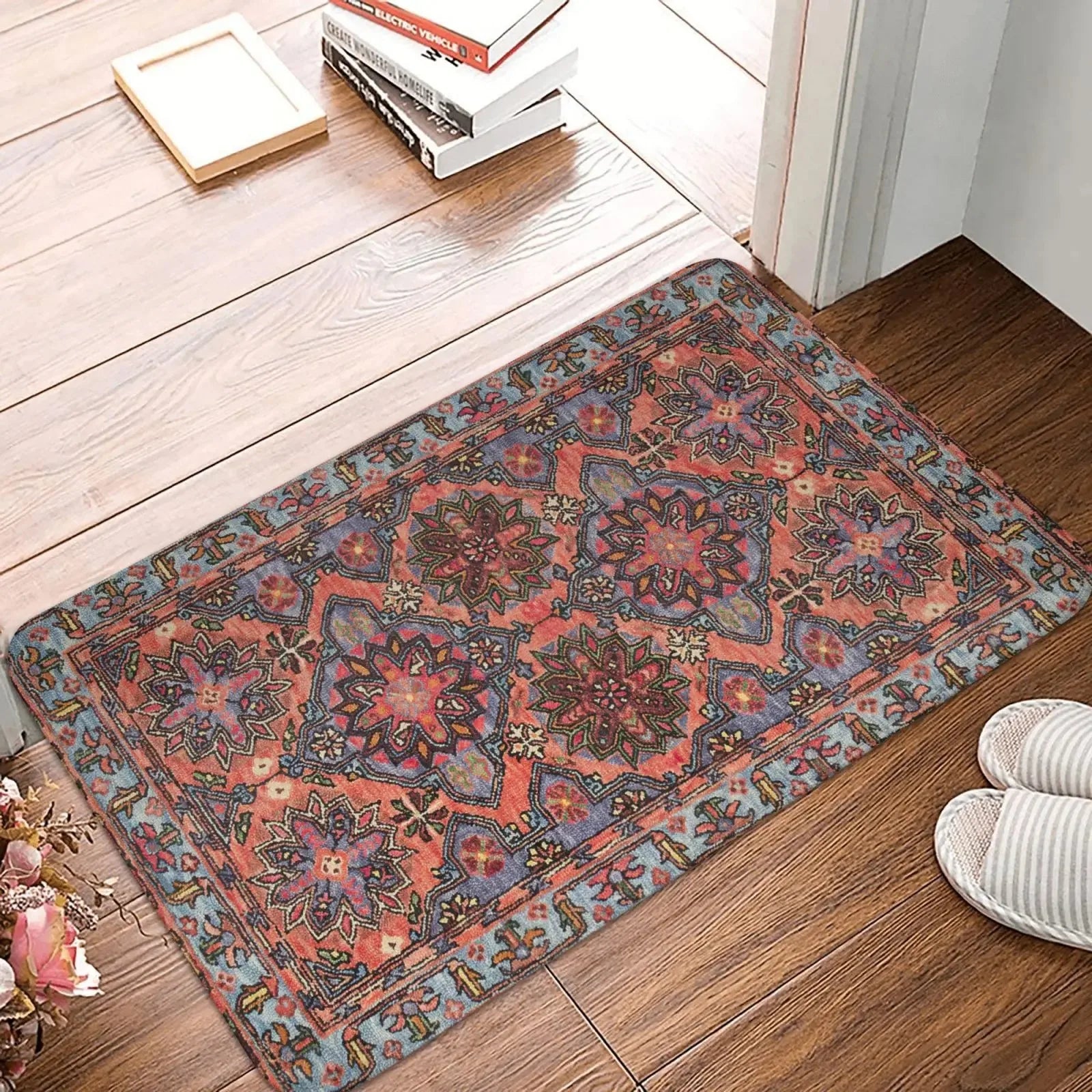 Navak Carpet Moroccan Ethnic Style Decorative Carpet Bohemian Welcome Mat Welcome Mat Kitchen Rug Entrance Door Floor Mat Door Mat Entrance